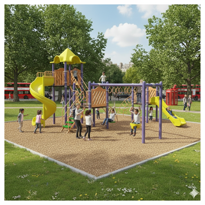 Çocuk Oyun Parkı 8.5x6.5, Komando Halkalı Model