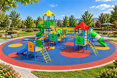 Çocuk Oyun Parkı, Altı Kuleli Dört Kaydıraklı 10mx9,5m