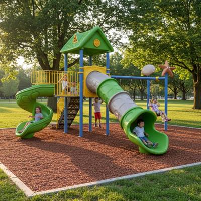 Çocuk Oyun Parkı - Deniz Kabuğu ve Deniz Yıldızı Figürlü Ev Çatılı Model