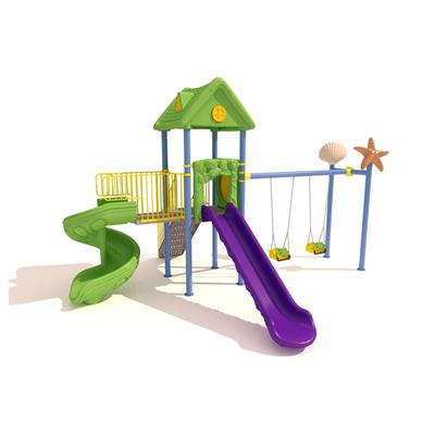 Çocuk Oyun Parkı ENJ01900 - İki Kaydıraklı Ev Temalı Model