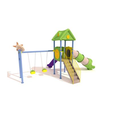 Çocuk Oyun Parkı Ev Temalı - Deniz Yıldızı Figürlü 2 Kaydıraklı Model