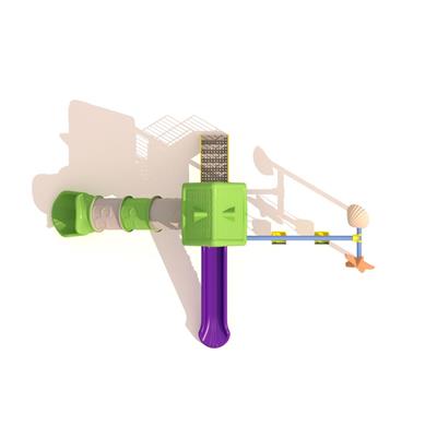 Çocuk Oyun Parkı Ev Temalı - Deniz Yıldızı Figürlü 2 Kaydıraklı Model