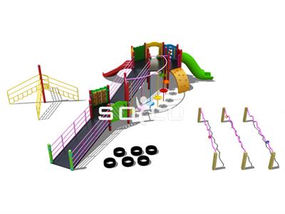 Engelsiz Çocuk Oyun Parkı 10x7m, Çoklu Aktiviteli Model