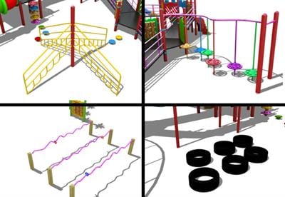 Çok Aktiviteli Mega Boy Engelli Çocuk Parkı