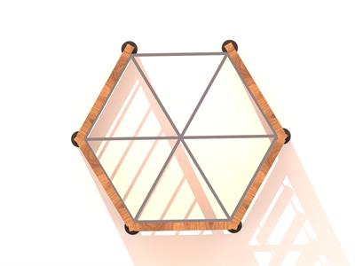 Çocuk Oyun Elemanı - Altıgen Ahşap Tırmanma Aktivitesi