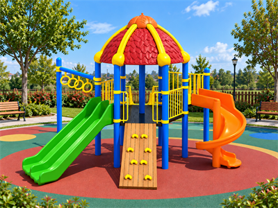 Dış Mekan Çocuk Oyun Parkı 6x5m, Altıgen Çatılı Model