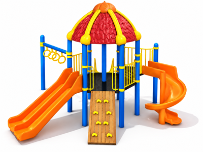 Dış Mekan Çocuk Oyun Parkı 6x5m, Altıgen Çatılı Model