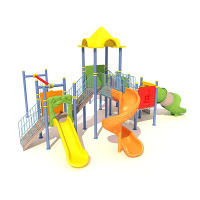 Dış Mekan Çocuk Oyun Parkı 8x8m, Salıncak İlaveli Model