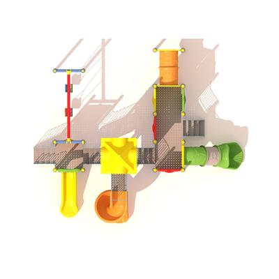 Dış Mekan Çocuk Oyun Parkı 8x8m, Salıncak İlaveli Model
