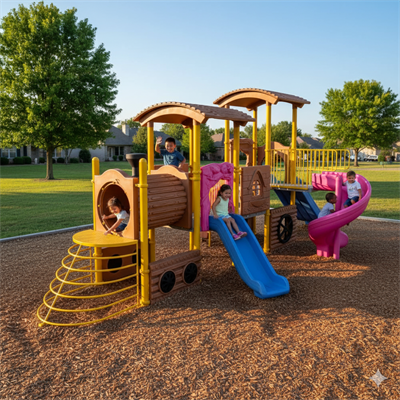 Dış Mekan Çocuk Oyun Parkı - TRN-03 Tren Temalı Modeli