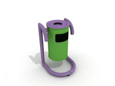 Metal Outdoor Waste Bin – 57 cm Green Model