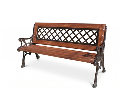 Outdoor Cast Aluminum Bench 145 cm – Decorative Backrest Design