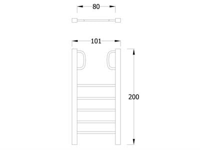  Ahşap Spor Aletleri, Dikey Merdiven