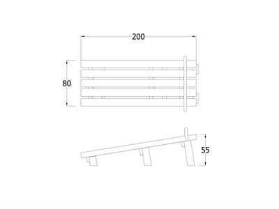 Sit-Up & Push-Up Bench FW04 – Outdoor Wooden Core Trainer