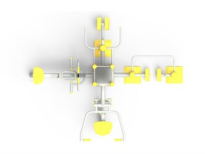 4-in-1 Fitness Station PF-11 – Outdoor Multi-User Workout Equipment