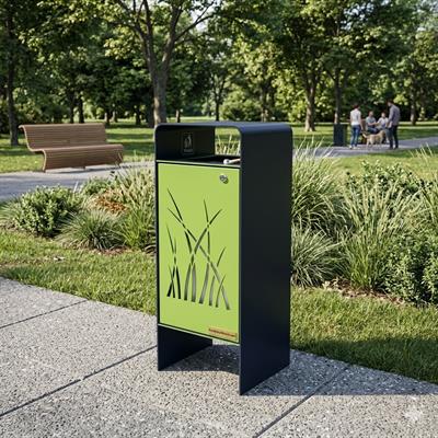 Doğa Temalı Dekoratif Dış Mekan Çöp Kovası