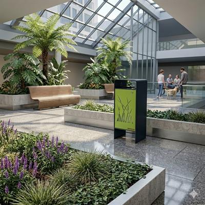 Doğa Temalı Dekoratif Dış Mekan Çöp Kovası