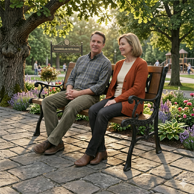Wooden Seating Bench with Decorative Lattice Backrest