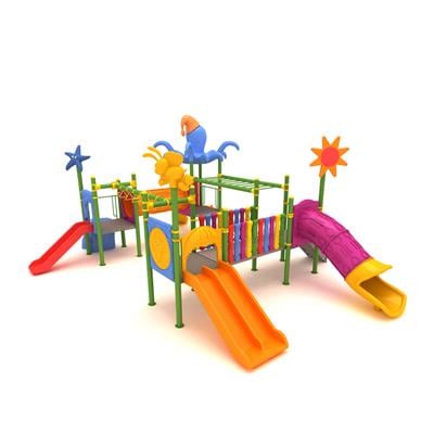 Çocuk Oyun Grubu 10x7m, Dört Kaydıraklı Ahtapot Çatılı Model