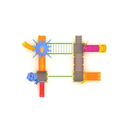 Çocuk Oyun Grubu 10x7m, Dört Kaydıraklı Ahtapot Çatılı Model