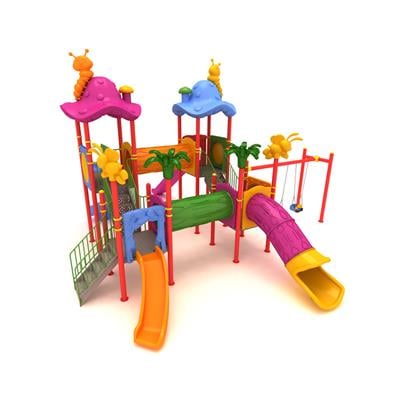 Çocuk Oyun Grubu 9x8m, Dört Kuleli Dört Kaydıraklı