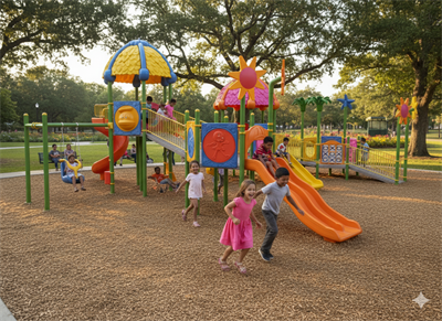 Engelli Çocuk Oyun Grubu 15x11m, Engelli Salıncak İlaveli