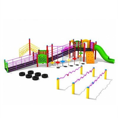 Inclusive Outdoor Playground with Multiple Activities – 10 x 7 m