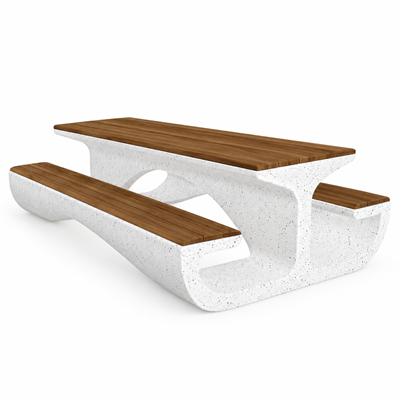 ENT-1300 Ahşap Oturaklı Beton Piknik Masası