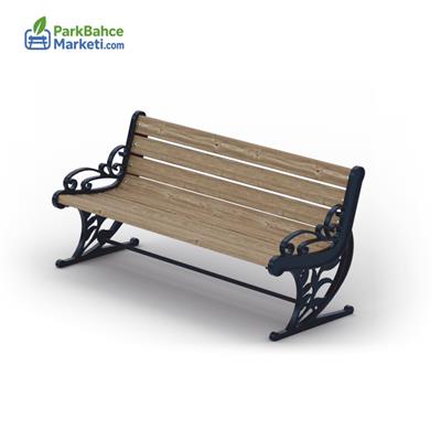 Aesthetic Curved Cast Aluminum Urban Bench