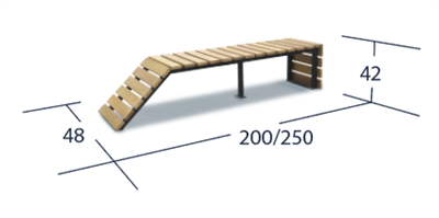 Park Bankı, Ahşap Bank 200 cm
