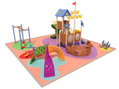 Gemi Temalı Çocuk Oyun Parkı, İki Kuleli 8mx6,5m