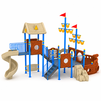 Gemi Temalı Çocuk Parkı, 10x5.5m, Çift Yelkenli Model