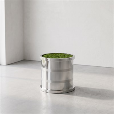 İç ve Dış Mekan Paslanmaz Çelik Saksı 44x40 cm – 50 L