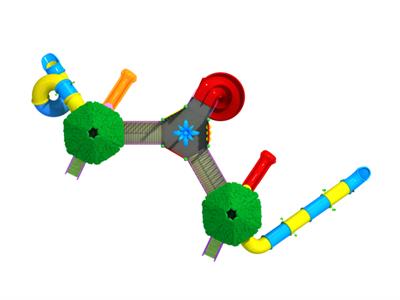 Çocuk Oyun Parkı 14.5x6m, İki Kuleli Mega Seri