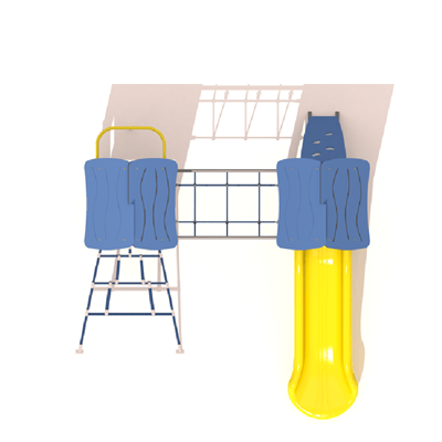 İki Kuleli Halat Köprülü Çocuk Oyun Grubu