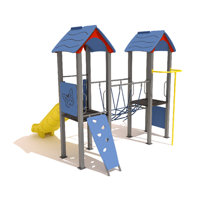 İki Kuleli Halat Köprülü Çocuk Oyun Grubu