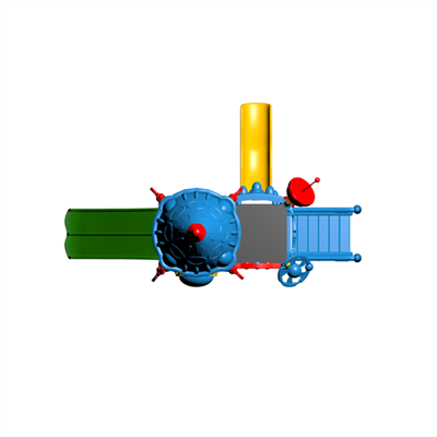 Dış Mekan Çocuk Parkı 5x4m, İki Kaydıraklı Roket Temalı Model