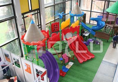 İki Kuleli Üç Kaydıraklı Çocuk Oyun Parkı