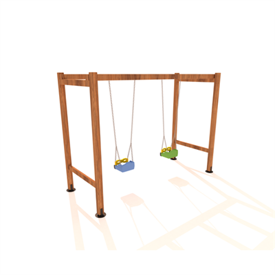 Ahşap Salıncak ASL02, Park Salıncağı 2li Model