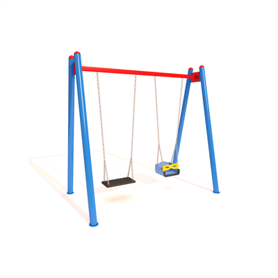 İkili Salıncak, Klasik Salıncak Modeli, Standart Korkuluklu ve Açık Koltuk