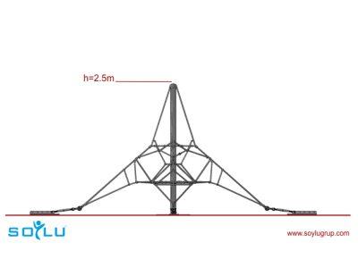 İp Tırmanma Oyun Parkı, h2.5m 4 Ayaklı