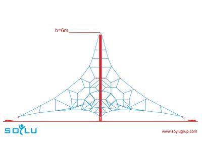 Piramit Tırmanma h6m-4 Ayaklı 