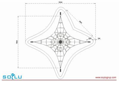 Piramit Tırmanma h6m-4 Ayaklı 
