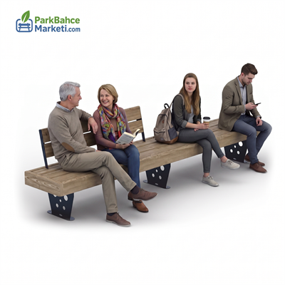 Design Bench with Short Back Detail and Thick Frame Body