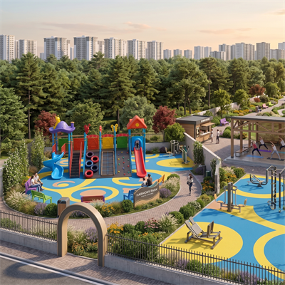 Kombine Tırmanmalı Çift Kaydıraklı Çocuk Oyun Parkı