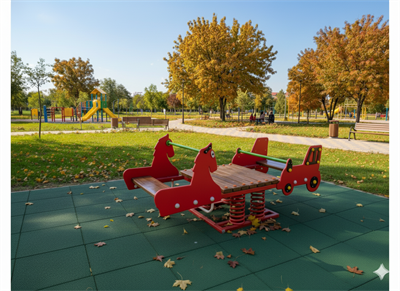 Kompakt Tahterevalli, At ve Araba Figürlü Model