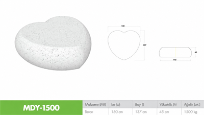 MDY-1500 Kalp Şekilli Konsept Beton Bank