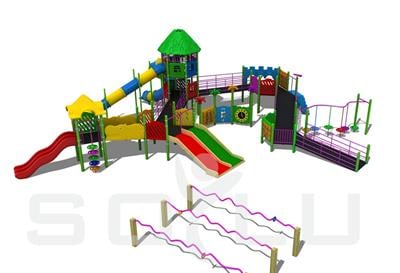 Mega Boy Engelli Çocuk Parkı 15x20m, Çoklu Aktivite 