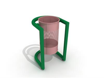 Dış Mekan Metal Çöp Kovası Delikli 30l