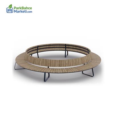 Modüler Dairesel Tasarım Kent Bankı - 410 cm
